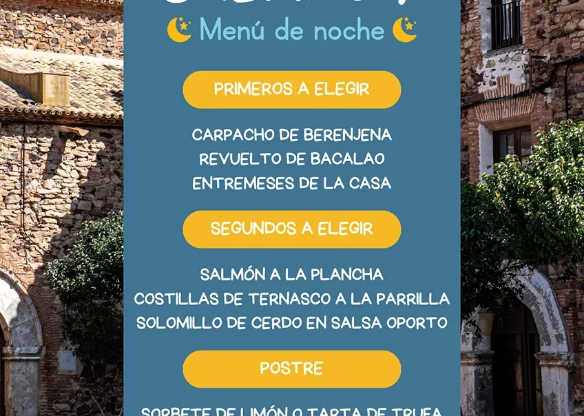 Menú de noche 7 de junio