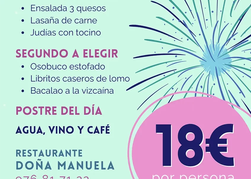 MENÚ DE DÍA 20 DE SEPTIEMBRE