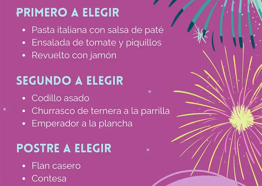 Menú de noche 19 de septiembre